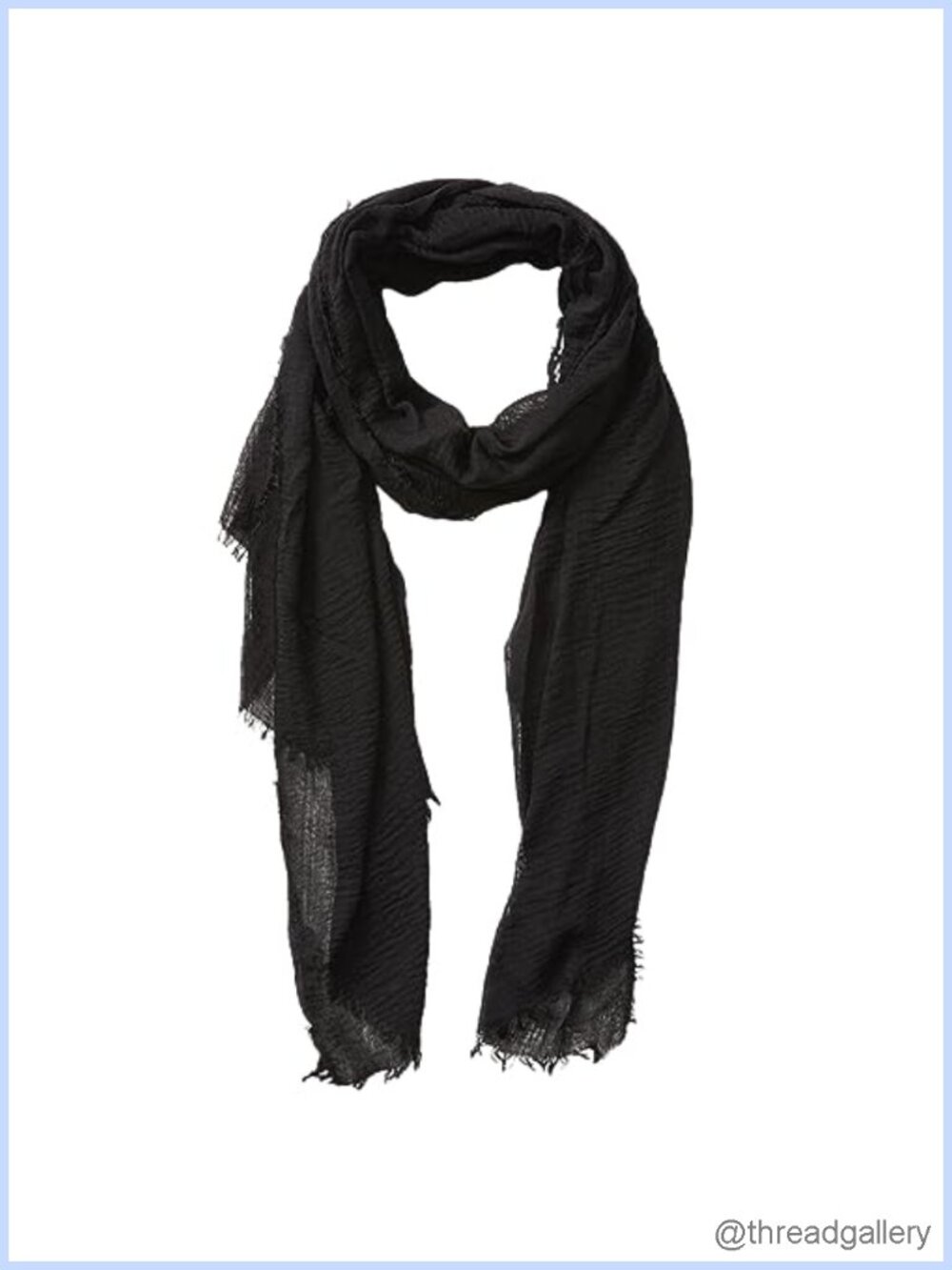 Lightweight Cotton Blend Crinkle Fringe Scarf Wrap Unisex